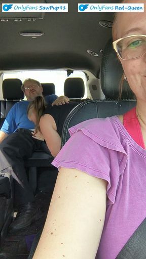 Cuckquean Chauffeur - Driving My Husband While He Fucks Another Girl In The Back of The Van