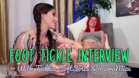 Foot Tickle Interview - Tickles SoftSoles and TerraMizu - HD 720 MP4