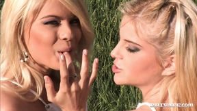 Quad XXX models compete on sex toys prior to an intense group sex session