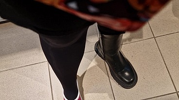 Sexy slippers of all colors and shapes in the shoe shop - Lets try them together
