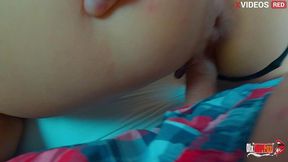stepmom & stepson share a bed - stepmom wakes up to stepson masturbating