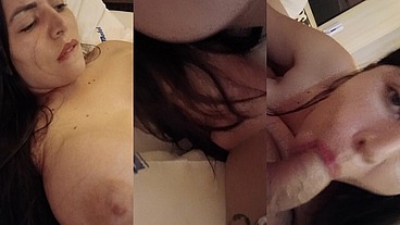 Recendo um oral gostoso e gozando na boca