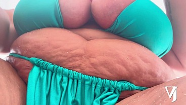 Westide JOI fat milf with huge milkers helps you cum
