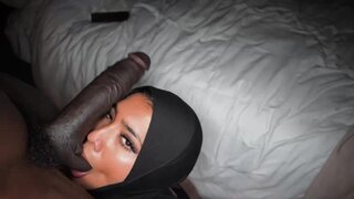 Yasmina Khan wears a hijab while taking on a BBC