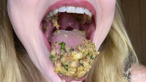 Pizza chewing, drinking and burping full HD mp4