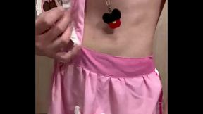 Embarrassing: Wearing embarrassing junior underwear, playing with anus and nipples