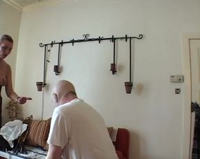 Busty German Domina Spanks Her Man's Ass Hard