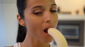 janessa brazil, banana, solo, masturbating, janessa solo, brazil girl