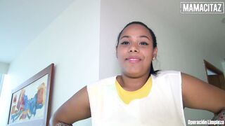 OPERACIONLIMPIEZA - Thick Maid Andrea Flores Does 3Some After Work - MAMACITAZ