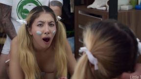 Blonde Argentinian Hottie Loses the Bet And Has To Pay For That With Her Ass