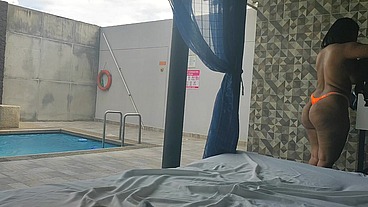 laid back with whore IN THE POOL THE HOTEL