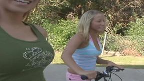 purefilmstv - she breaks her bike so she can have hot lesbian sex with her