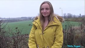 Petite Blonde College Cutoff Fucks Hard for Public Viewing