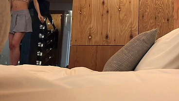 After standing back sex while leaning against the window, challenge cowgirl sex for the first time.