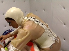 Extreme fetish latex play