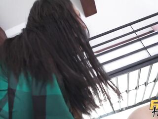 Fake Hostel - girlfriend gets Screwed by Lesbo in advance of Large Tit Three-some