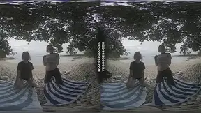Rainy Day At Tropical Nude Beach With Diana And Ingrida