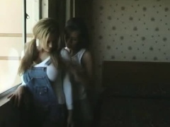 Lesbian amateur teens lick and toy with pussies in high def