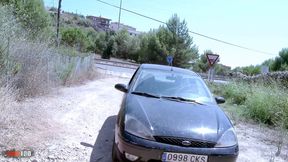 Busty Romanian Ivana Rosano outdoor fucking