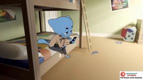 Cartoon perversion: Furry cartoon anime sex tape starring gumball mom, 60FPS