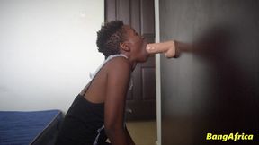 keshia be gobbling that big white dildo