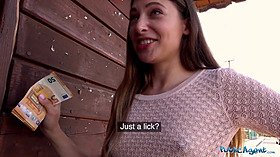 Talia Mint gets nailed hard in public by a big dicked fake agent