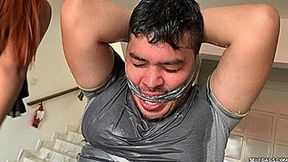 Felipe & Laika in: Chubby Jogger Boy Followed Home By A Crazy Duct-Tape Loving Latina Bitch! (Episode 2 of 2) (high res mp4)