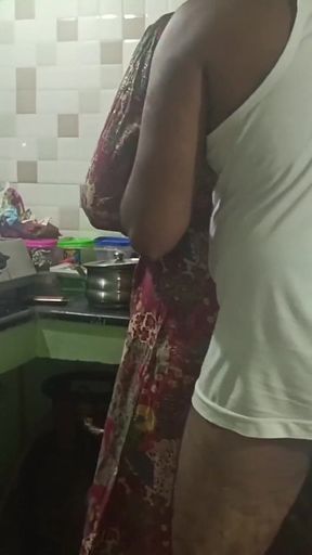 House Wife Romance in Kitchen with Her New Husband Part 1