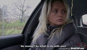Bitch STOP - Blonde Czech MILF picked up at the bus station