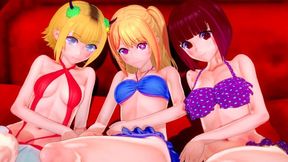 Ruby, Kana & Mem-Ch'o get royally ravished in their raw, reckless, red-hot romance