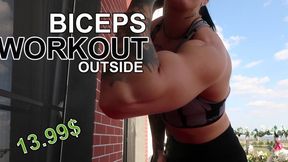 Biceps workout on my balcony