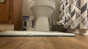 Teenie Hiding in Giantess Bathroom  4k smaller