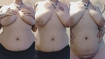 BBW does a small strip tease
