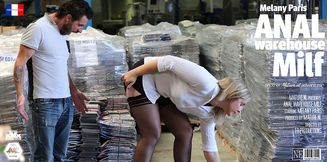 Tall Milf Melany Paris is in for a hard anal session in the warehouse she works at