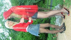 19yo Danielle Trixie And Daniela Pantyhose Getting Dressed outside wmv 1280x720