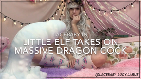 Little Elf Takes On Massive Dragon Cock