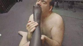 Sweaty nylon foot worship after a hard day in my chambers