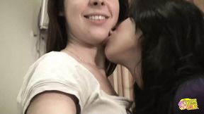 An Absolutely Mind Blowing Homemade Video with Two Lesbian Friends with Big and Small Tits
