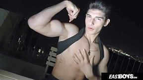 Muscles And Cock Flexing By Steamy Boy