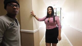 Kim Cruz Thick Hispanic give bbcs Bj into her Office