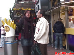 Chubby dutch hooker fucking client closeup