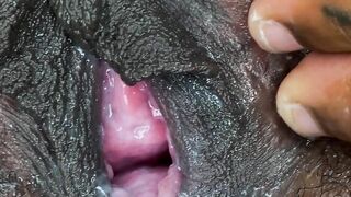 @GoldenEbonii CRAZY HOT CLOSE UP Creamy Snatch Stretched 4K