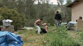Tied cunt with mouth banged by Hillbillies