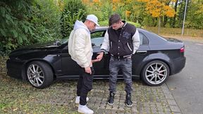 Hot Young Gay Boys Have Bareback Sex on a Car Park, with Facial Cumshot
