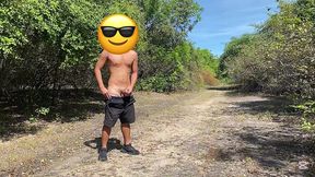 exposed on trail (pee & cum)