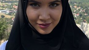 Asian Muslim chick Lady Dee screwed in the doggy style pose