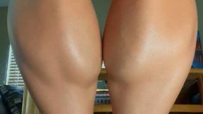 Back View Underneath Oil Deep Massage Barefeet