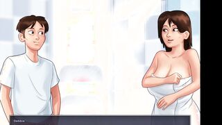 Long jugs Stepmom wants to see Pulp fiction. But she put my whole 22 cm penis into mouth and let my jizzed her twat (Summertime Saga - Debbie - five)