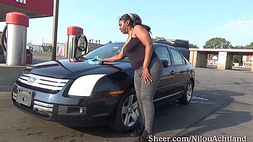 Driving With Tits Out To Car Wash : Nilou Achtland