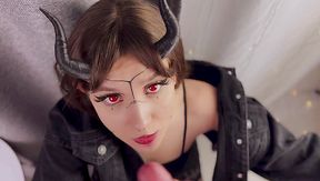 Sexy Slim Petite Succubus Craves For My Dick And Cum On Halloween Night